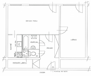 Pronájem bytu 2+kk v družstevním vlastnictví 51 m², Praha 4 - Nusle