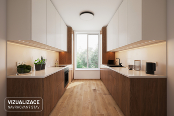 Vizualizace - kuchyně - Prodej bytu 2+1 v osobním vlastnictví 66 m², Praha 4 - Modřany