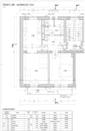Půdorys s kótami - Prodej bytu 2+1 v osobním vlastnictví 66 m², Praha 4 - Modřany