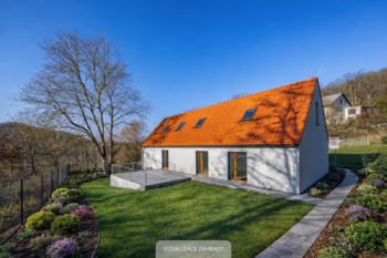 Vizualizace zahrady - Prodej domu 280 m², Jílové u Prahy