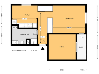 Pronájem bytu 2+1 v osobním vlastnictví 53 m², Kladno