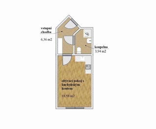 Pronájem bytu 1+kk v osobním vlastnictví 30 m², Praha 5 - Smíchov