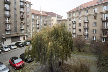 výhled u pokoje - Pronájem bytu 2+1 v osobním vlastnictví 54 m², Praha 4 - Nusle