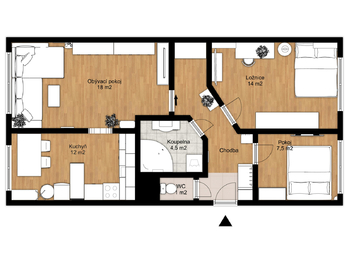 Prodej bytu 3+1 v osobním vlastnictví 68 m², Neratovice