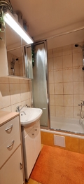 Koupelna s WC - Prodej bytu 2+kk v osobním vlastnictví 44 m², Brno