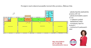 Pronájem obchodních prostor 252 m², České Budějovice