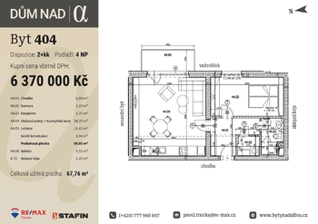 Prodej bytu 2+kk v osobním vlastnictví 68 m², Plzeň