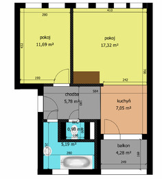 Prodej bytu 2+1 v osobním vlastnictví 54 m², Poděbrady