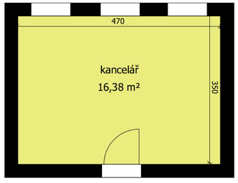Pronájem kancelářských prostor 17 m², Chlumec nad Cidlinou