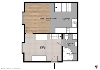 Prodej bytu 2+kk v osobním vlastnictví 37 m², Praha 5 - Smíchov