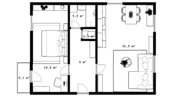 Pronájem bytu 2+kk v osobním vlastnictví 66 m², Ústí nad Orlicí