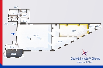 Pronájem obchodních prostor 600 m², Průhonice