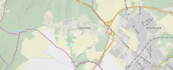 mapa - Prodej pozemku 2240 m², Okrouhlá