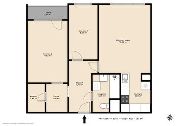 Pronájem bytu 3+kk v osobním vlastnictví 60 m², Praha 4 - Chodov