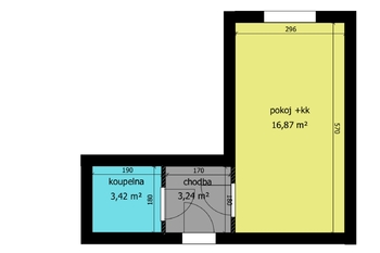 Pronájem bytu 1+kk v osobním vlastnictví 25 m², Milovice