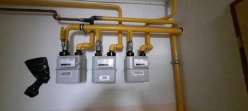 přívody plynu na společné chodbě - Prodej bytu 3+kk v osobním vlastnictví 388 m², Nová Bystřice