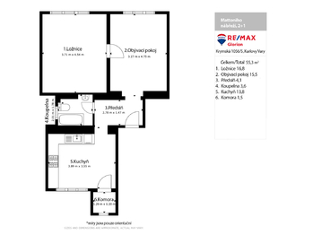 Prodej bytu 2+1 v osobním vlastnictví 54 m², Karlovy Vary