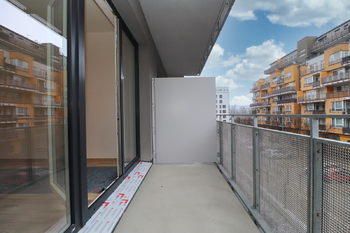 Balkon - Prodej bytu 1+kk v osobním vlastnictví 38 m², Praha 9 - Vysočany
