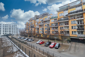 Výhled z balkonu - Prodej bytu 1+kk v osobním vlastnictví 38 m², Praha 9 - Vysočany