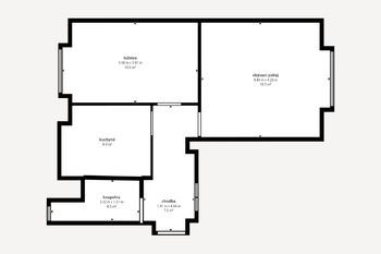 Pronájem bytu 2+1 v osobním vlastnictví 54 m², Brno
