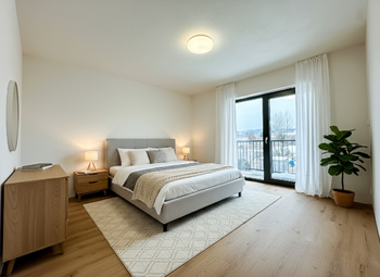 Ložnice - Pronájem bytu 2+kk v osobním vlastnictví 57 m², Horní Planá