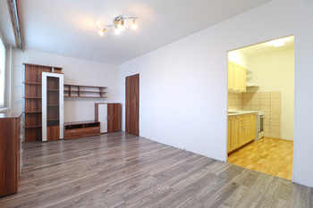 Obývací část + kk - Pronájem bytu 2+kk v osobním vlastnictví 46 m², Praha 8 - Bohnice