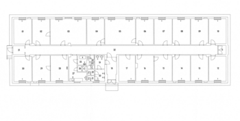 Půdorys kanceláře 2 - Prodej kancelářských prostor 487 m², Litvínov