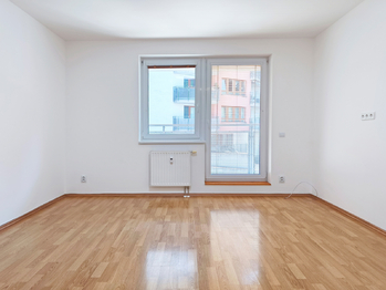 Obývací pokoj s luxusním novým kuchyňským koutem včetně vestavěných spotřebičů zn. Ikea. Kuchyně s dostatečným úložným prostorem.  - Pronájem bytu 2+kk v osobním vlastnictví 60 m², Praha 8 - Libeň