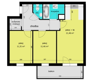 Pronájem bytu 3+kk v osobním vlastnictví 68 m², Nymburk