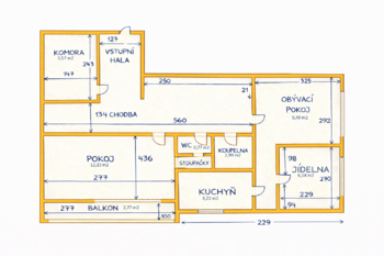 Pronájem bytu 2+1 v osobním vlastnictví 55 m², Praha 8 - Kobylisy