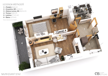 Prodej bytu 2+kk v osobním vlastnictví 62 m², Praha 10 - Štěrboholy