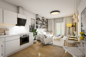 Vizualizace - Prodej bytu 2+kk v osobním vlastnictví 62 m², Praha 10 - Štěrboholy