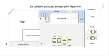 Půdorys objektu - Pronájem kancelářských prostor 10 m², Sedlčany