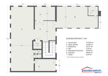 Prodej výrobních prostor 1161 m², Nechanice