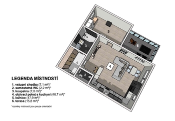 Pronájem bytu 2+kk v osobním vlastnictví 80 m², Praha 5 - Zličín