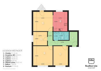 Prodej bytu 4+1 v osobním vlastnictví 79 m², Praha 9 - Horní Počernice