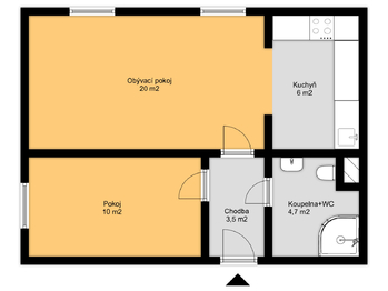 Pronájem bytu 2+kk v osobním vlastnictví 44 m², Český Brod