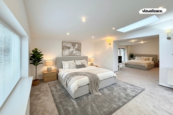 vizualizace celá ložnice - Prodej domu 355 m², Praha 4 - Kunratice