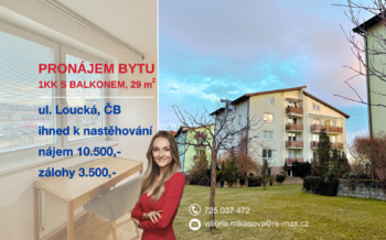 Pronájem bytu 1+kk v osobním vlastnictví 34 m², České Budějovice