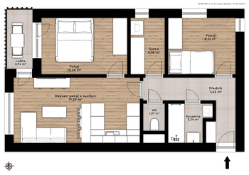 Prodej bytu 3+kk v osobním vlastnictví 62 m², Praha 10 - Uhříněves