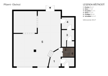 Pronájem obchodních prostor 279 m², Benešov