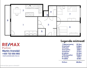 Pronájem bytu 3+kk v osobním vlastnictví 80 m², Praha 6 - Ruzyně