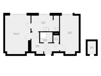Pronájem bytu 2+1 v osobním vlastnictví 52 m², Příbram