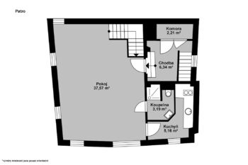 Orientační půdorys patra (2. NP) - Pronájem obchodních prostor 142 m², Kolín
