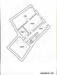 plánek - Pronájem bytu 2+1 v osobním vlastnictví 67 m², Kladno