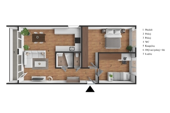Pronájem bytu 3+kk v osobním vlastnictví 68 m², Kolín