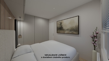 Vizualizace ložnice - Prodej bytu 4+1 v osobním vlastnictví 83 m², Karlovy Vary