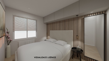 Vizualizace ložnice - Prodej bytu 4+1 v osobním vlastnictví 83 m², Karlovy Vary
