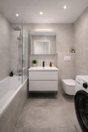 vizualizace koupelna - Prodej bytu 4+1 v osobním vlastnictví 88 m², Tachov