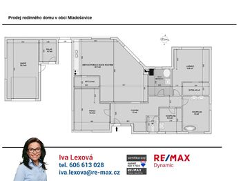 půdorys - Prodej domu 160 m², Mladošovice